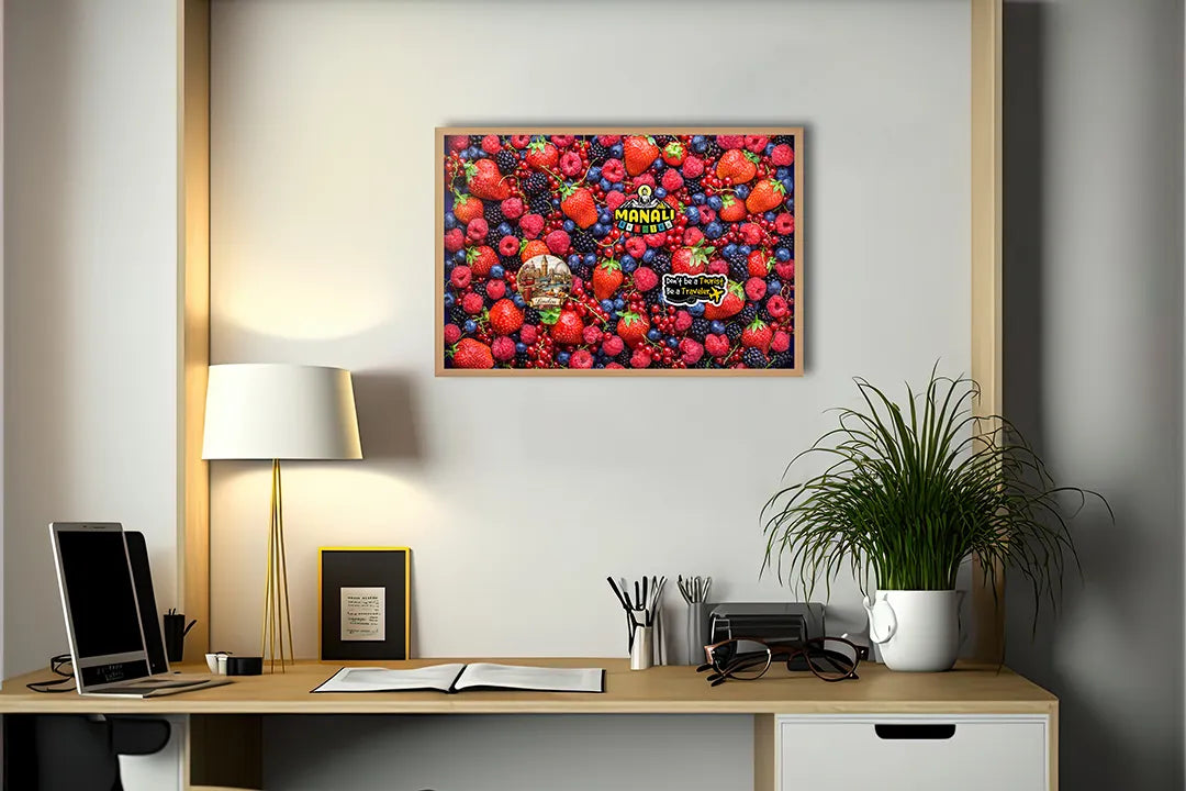 Metall Magnetboard mit hochwertigem Mix Von Rote Bosvruchten Und Bessen Design