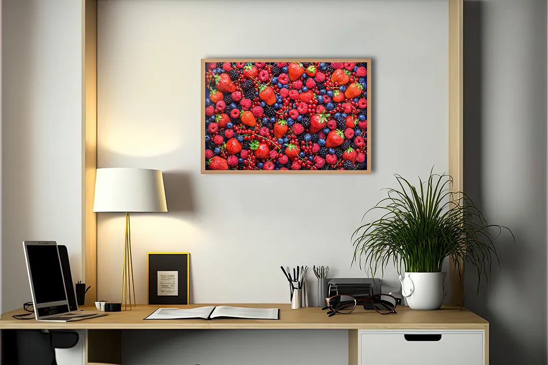 Metall Magnetboard mit hochwertigem Mix Von Rote Bosvruchten Und Bessen Design