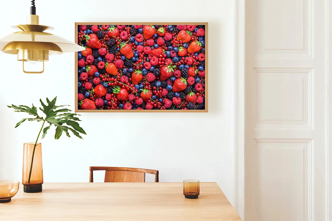 Metall Magnetboard mit hochwertigem Mix Von Rote Bosvruchten Und Bessen Design