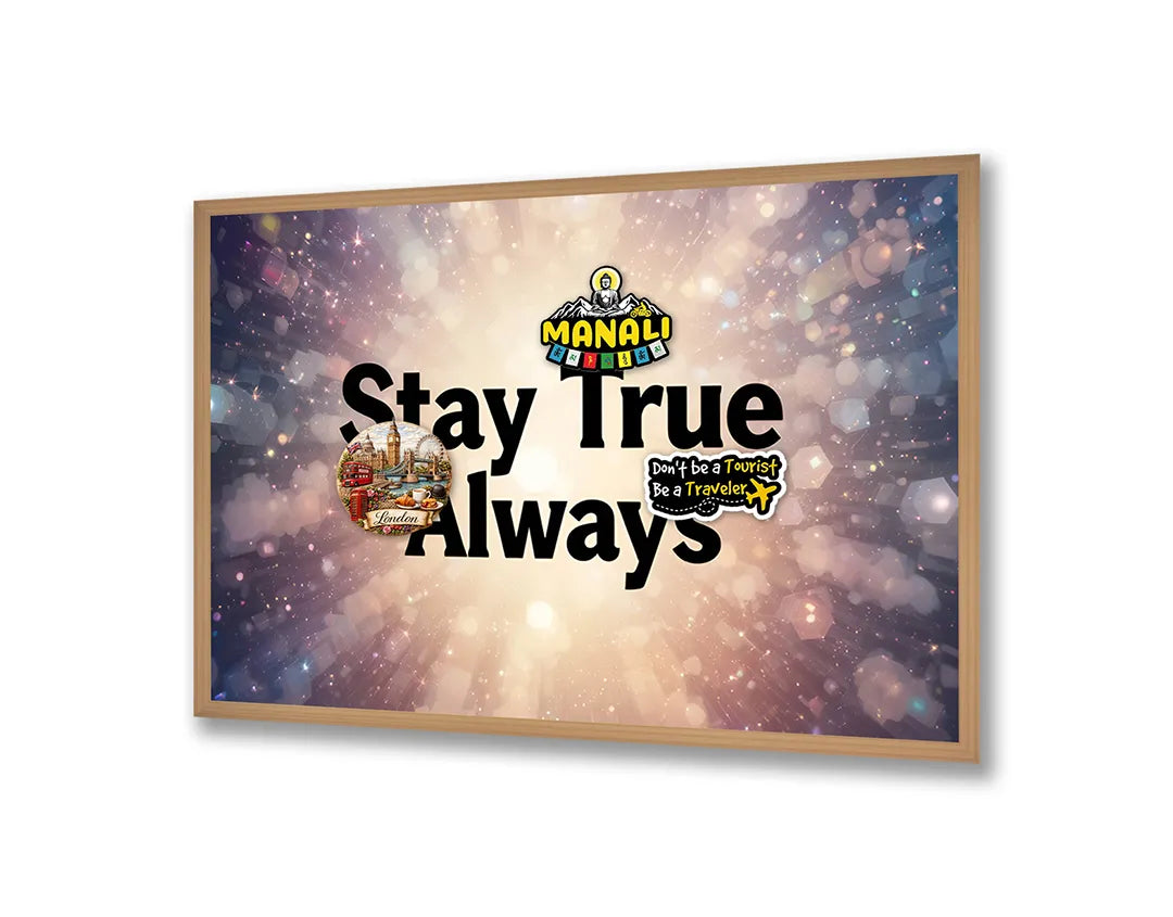Metall Magnetboard mit hochwertigem Stay true always Zitat Sterne Design