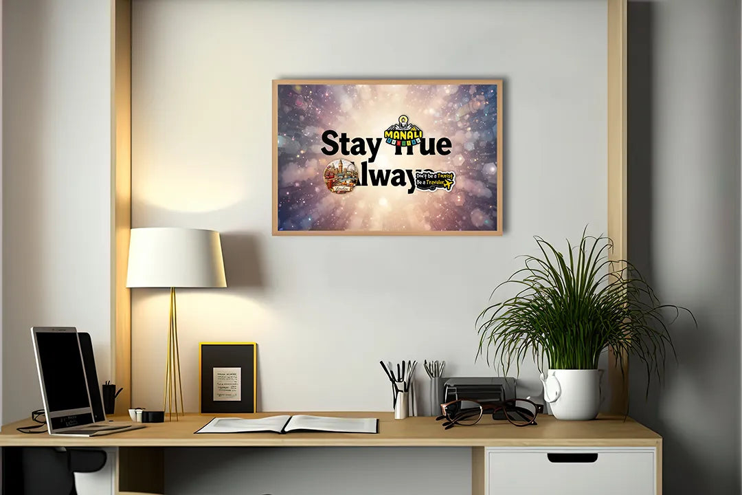 Metall Magnetboard mit hochwertigem Stay true always Zitat Sterne Design
