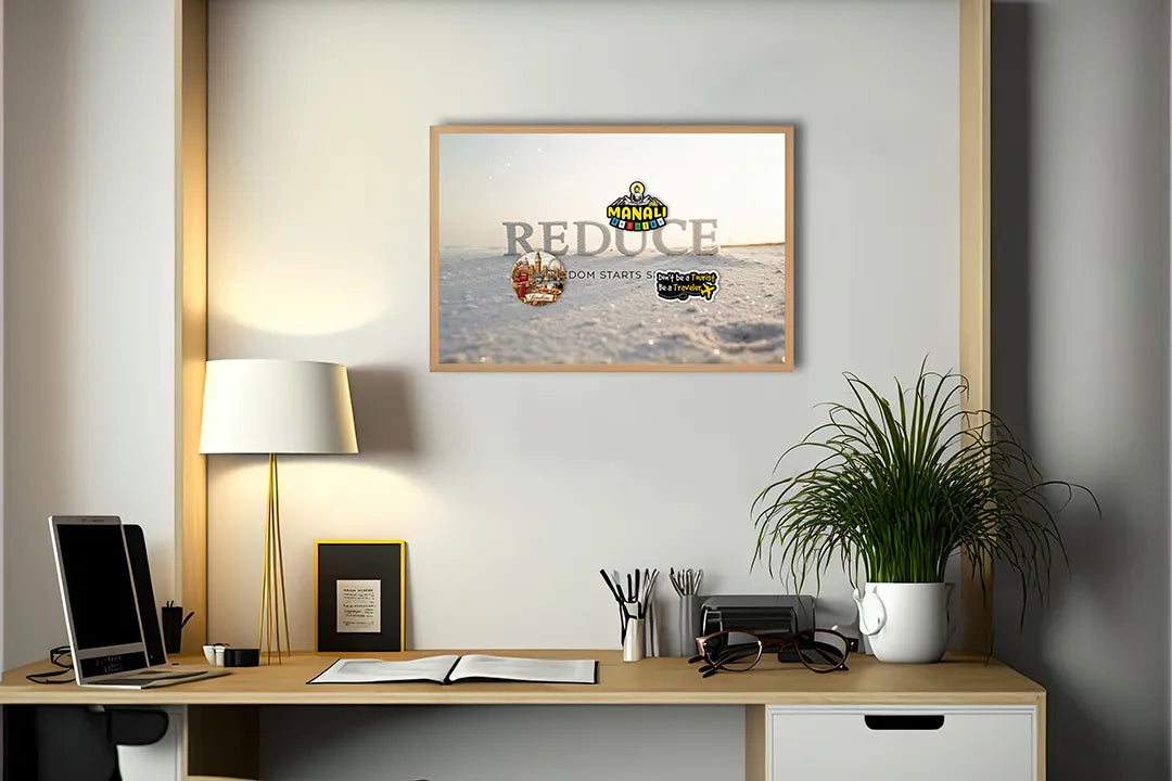 Metall Magnetboard mit hochwertigem Reduce Zitat Strand Meer Design