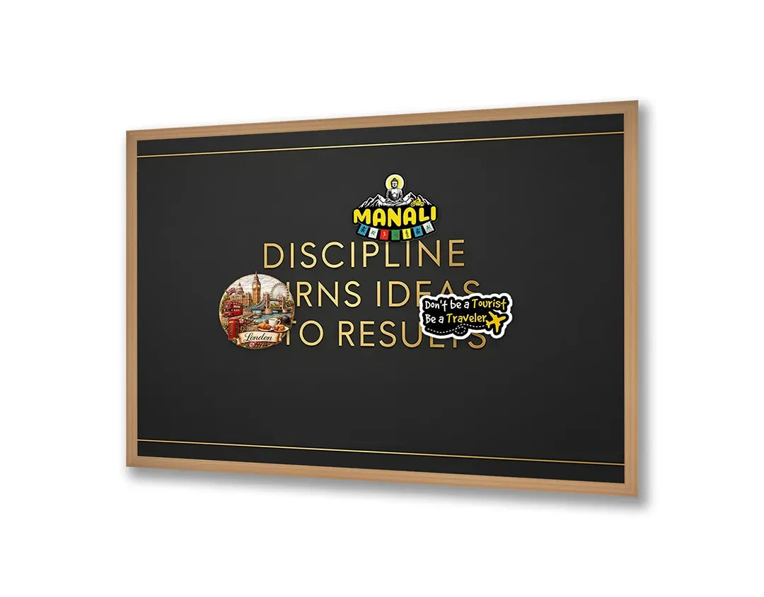 Metall Magnetboard mit hochwertigem Discipline turns ideas into results Design