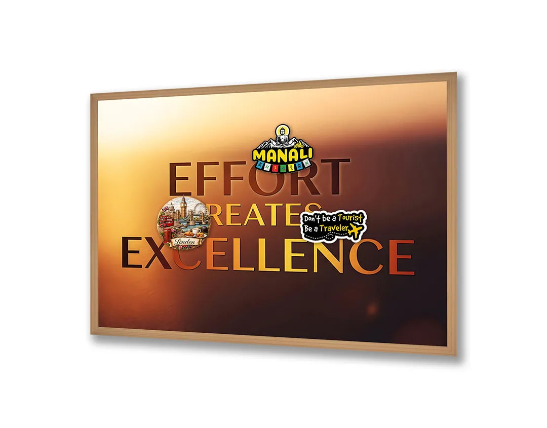 Metall Magnetboard mit hochwertigem Effort creates excellence Zitat Design