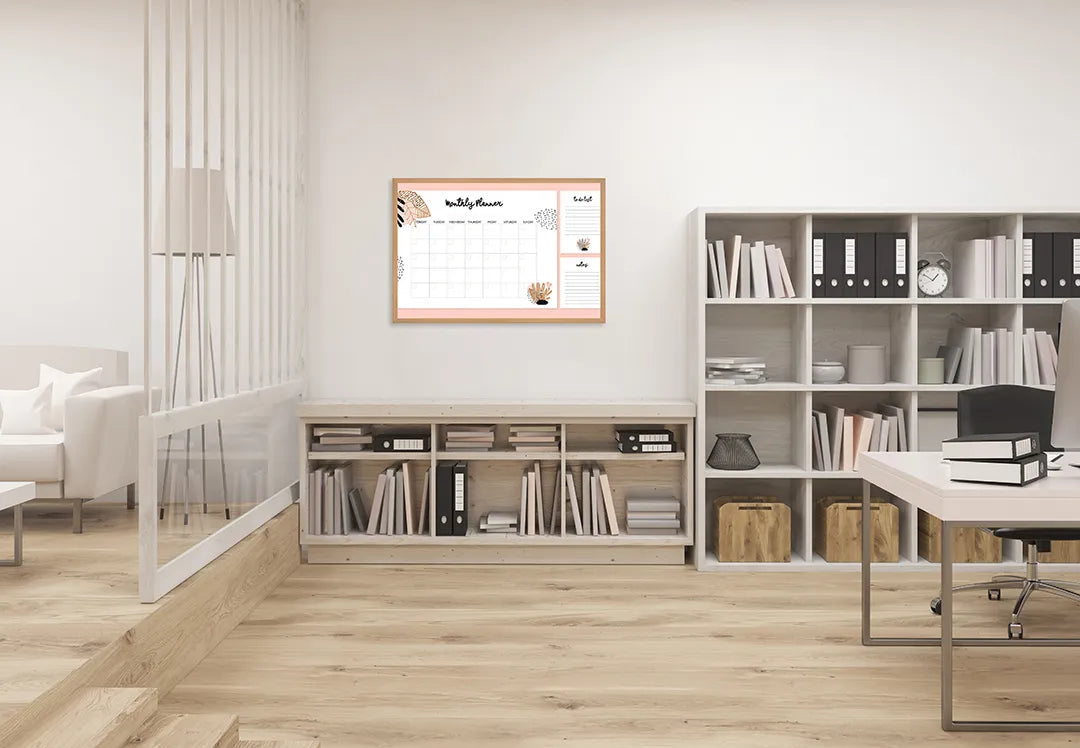 Metall Magnetboard mit hochwertigem Rosa Und Weiße Monatsplaner Design