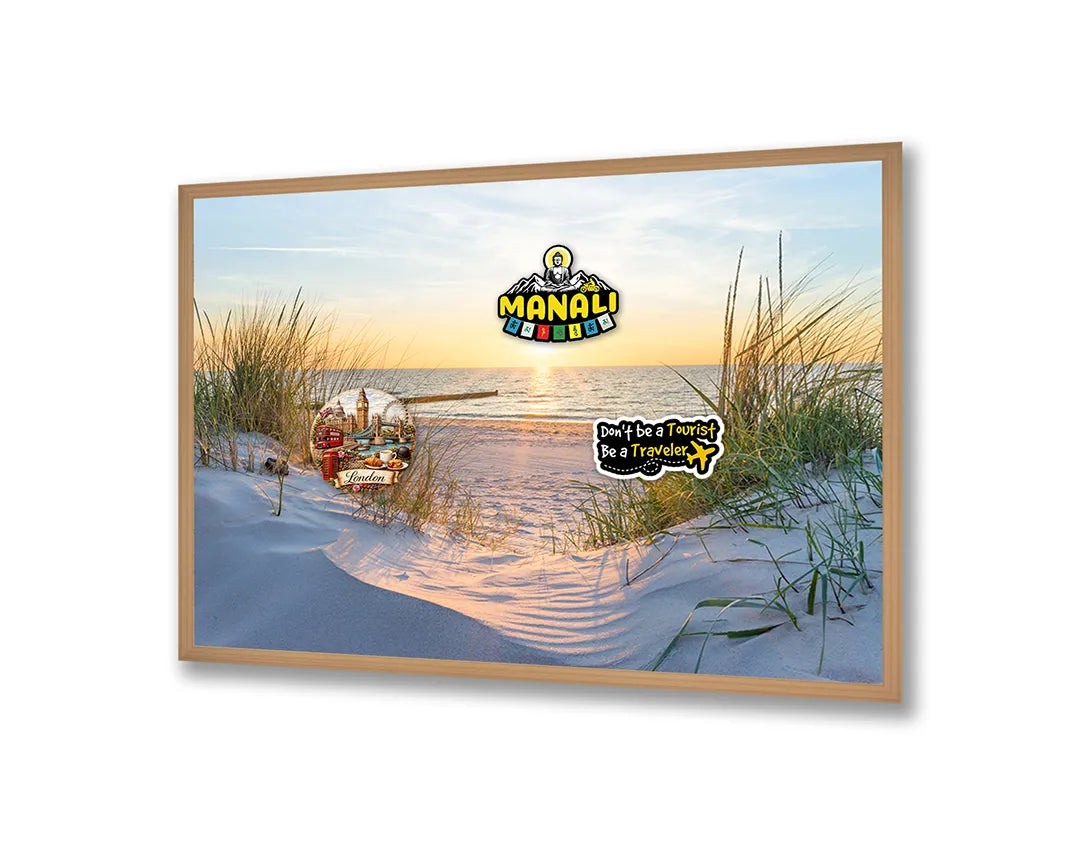 Metall Magnetboard mit hochwertigem Sonnenuntergang Über Das Strand Design
