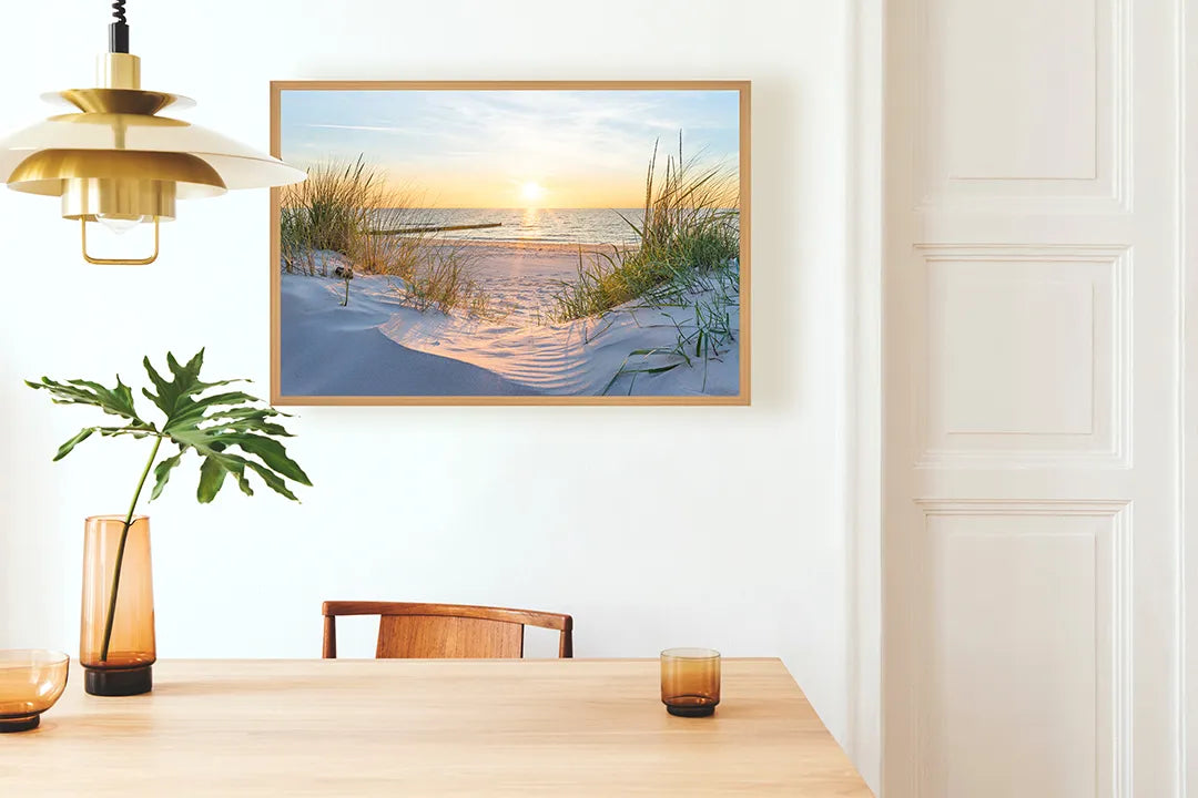 Metall Magnetboard mit hochwertigem Sonnenuntergang Über Das Strand Design