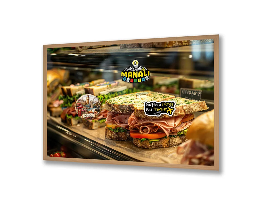 Metall Magnetboard mit hochwertigem Brötchen in Vitrine Design
