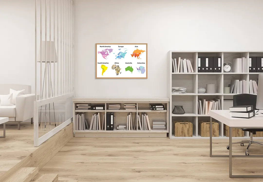 Metall Magnetboard mit hochwertigem Bunte Werelddelen Karte Design