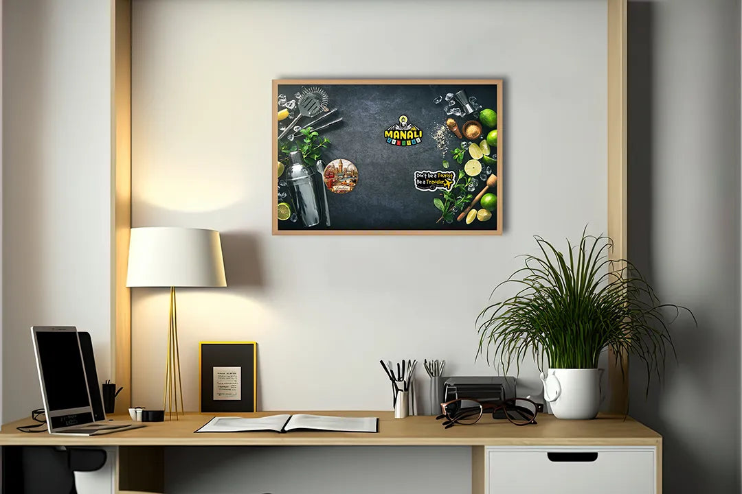 Metall Magnetboard mit hochwertigem Verse Gemüse Auf Ein Dunkle Hintergrund Design