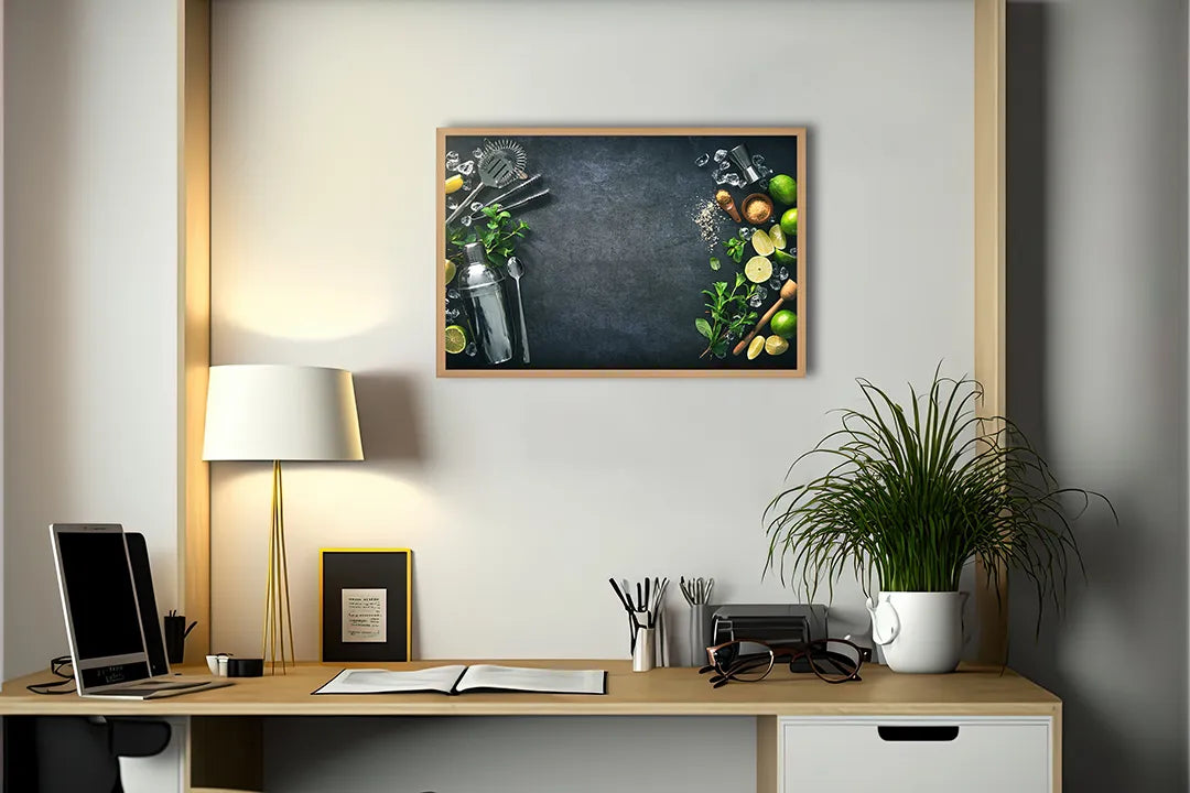 Metall Magnetboard mit hochwertigem Verse Gemüse Auf Ein Dunkle Hintergrund Design