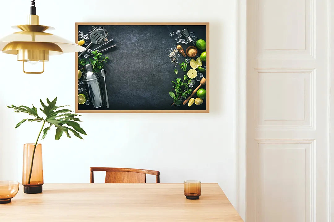Metall Magnetboard mit hochwertigem Verse Gemüse Auf Ein Dunkle Hintergrund Design