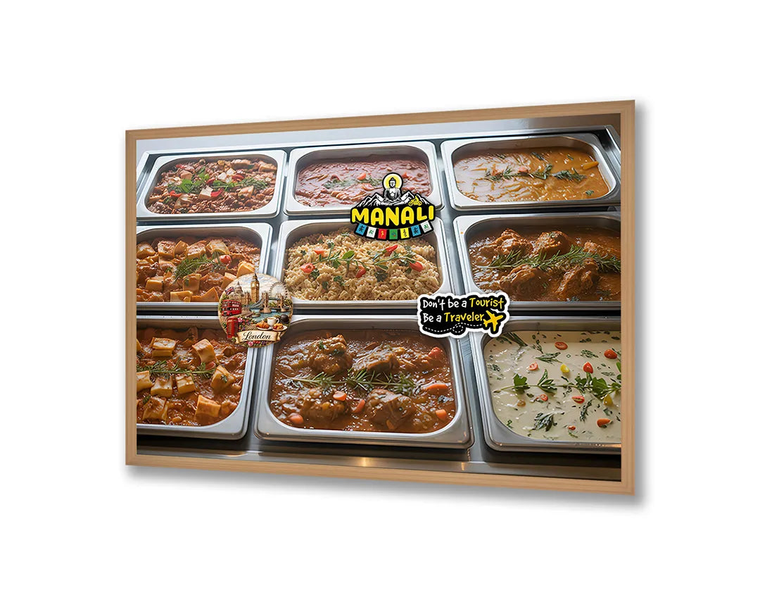 Metall Magnetboard mit hochwertigem Tapas Schälchen Gerichte Design