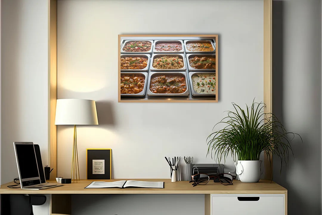 Metall Magnetboard mit hochwertigem Tapas Schälchen Gerichte Design