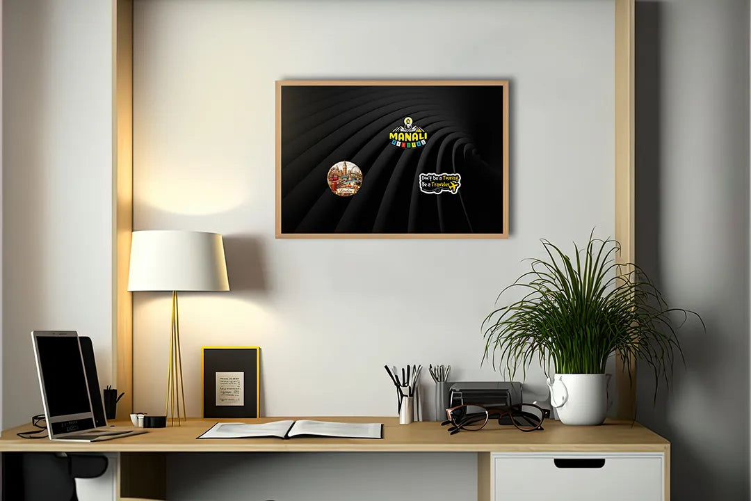 Metall Magnetboard mit hochwertigem Abstrakte Wellige 3d Linien Design