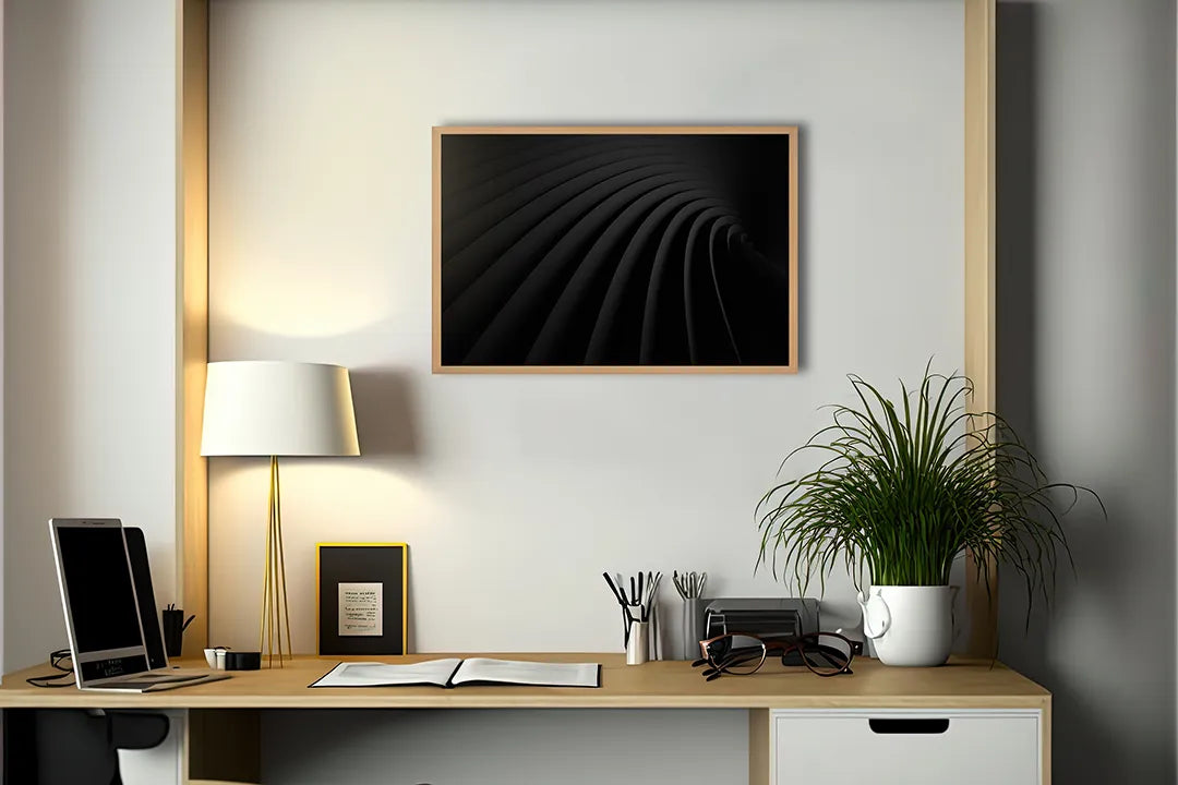 Metall Magnetboard mit hochwertigem Abstrakte Wellige 3d Linien Design
