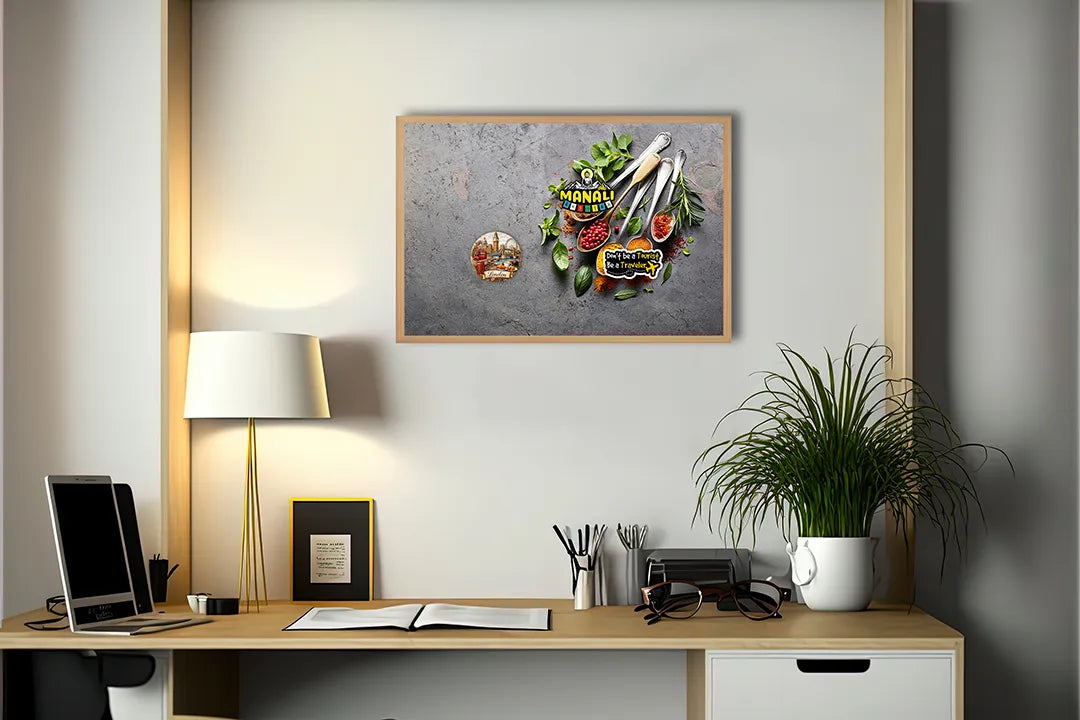 Metall Magnetboard mit hochwertigem Ingrediënten Und Kookgerei Design