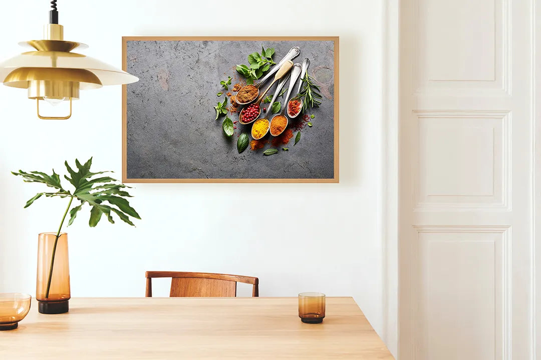 Metall Magnetboard mit hochwertigem Ingrediënten Und Kookgerei Design