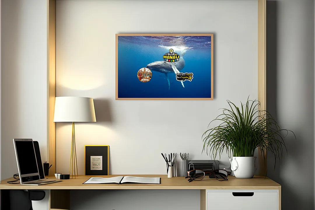 Metall Magnetboard mit hochwertigem Walvisstaart Onder Wasser Design