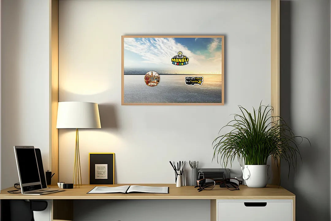 Metall Magnetboard mit hochwertigem Vlak Landschaft Mit Horizon Design