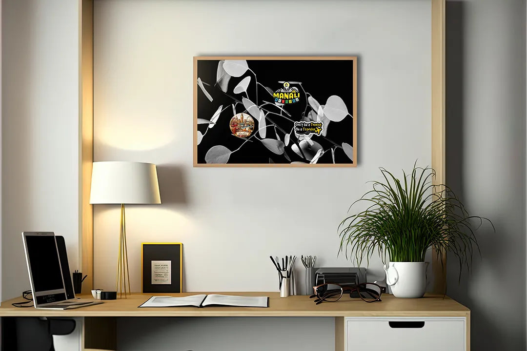 Metall Magnetboard mit hochwertigem Abstrakte Zwart-Witte Vormen Design