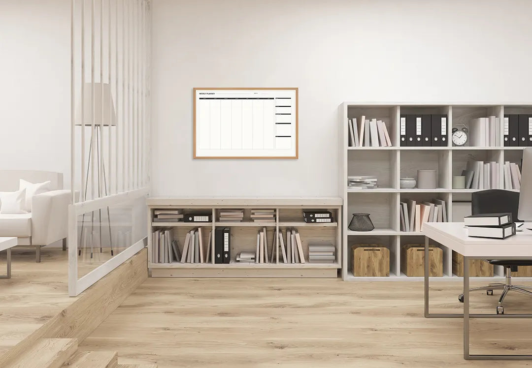 Metall Magnetboard mit hochwertigem Blanco Kalender week Variante Design