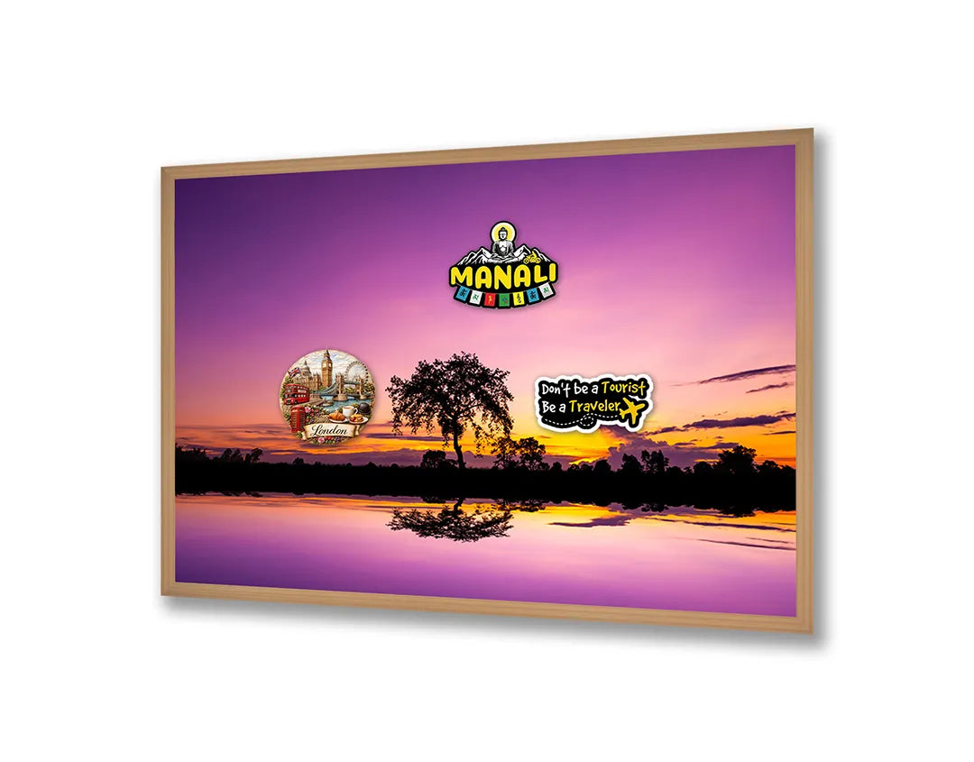 Metall Magnetboard mit hochwertigem Boom Sonnenuntergang reflectie Design