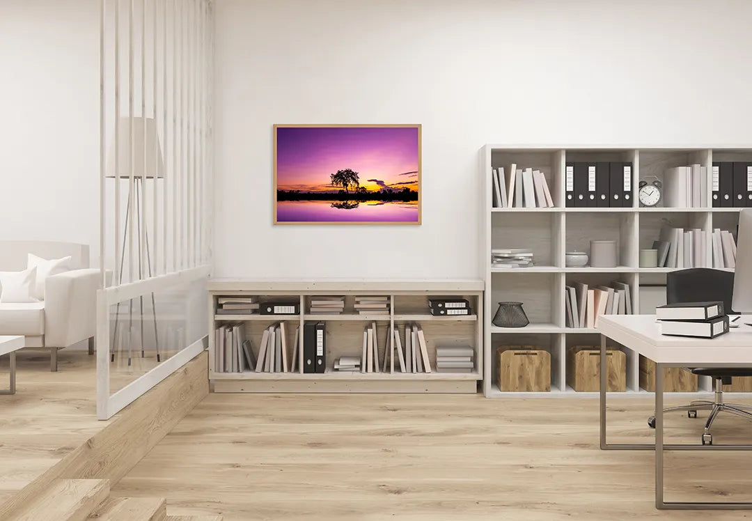 Metall Magnetboard mit hochwertigem Boom Sonnenuntergang reflectie Design