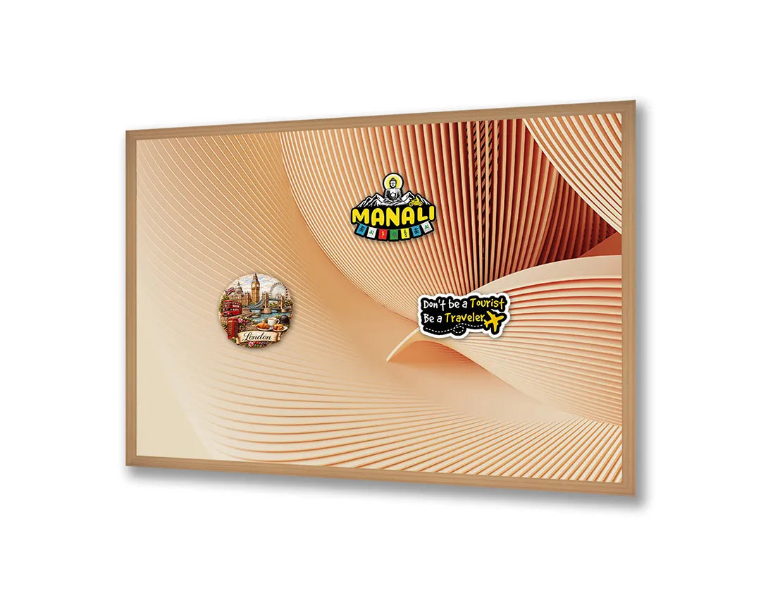 Metall Magnetboard mit hochwertigem Abstrakt zand Welle Design