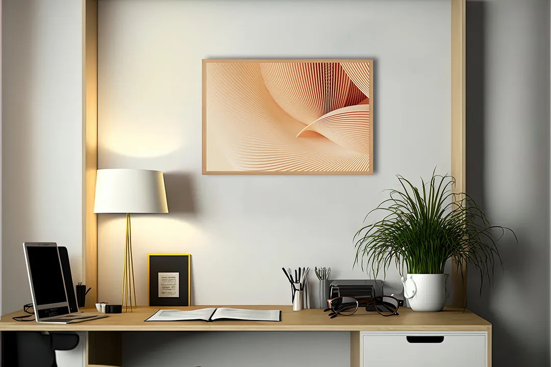 Metall Magnetboard mit hochwertigem Abstrakt zand Welle Design