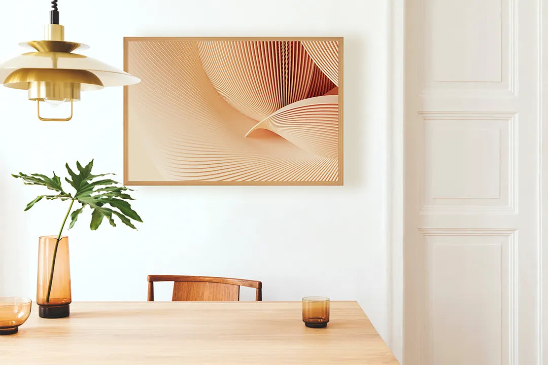 Metall Magnetboard mit hochwertigem Abstrakt zand Welle Design