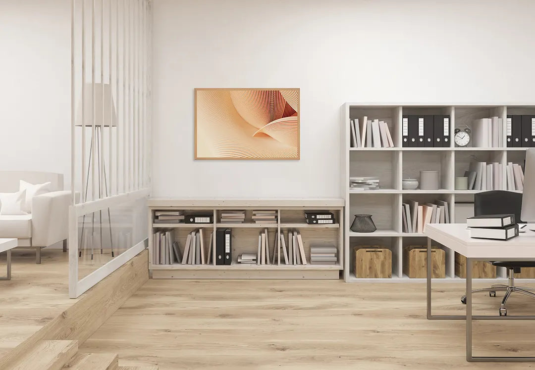 Metall Magnetboard mit hochwertigem Abstrakt zand Welle Design