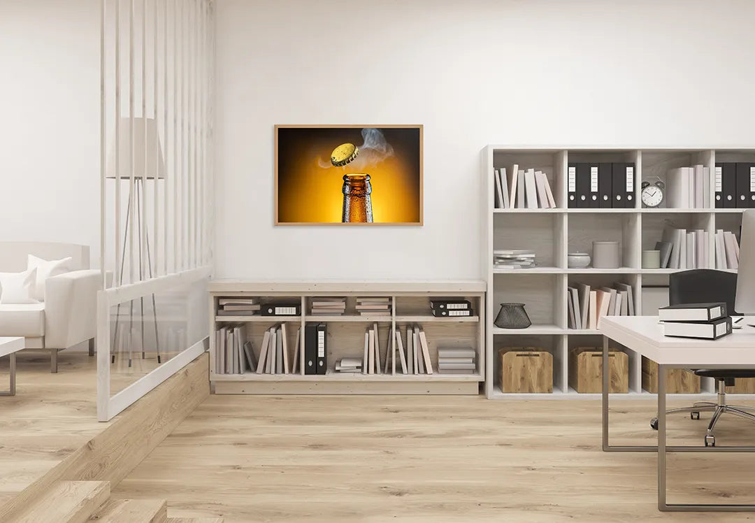 Metall Magnetboard mit hochwertigem Bierflesje kroonkurk Design