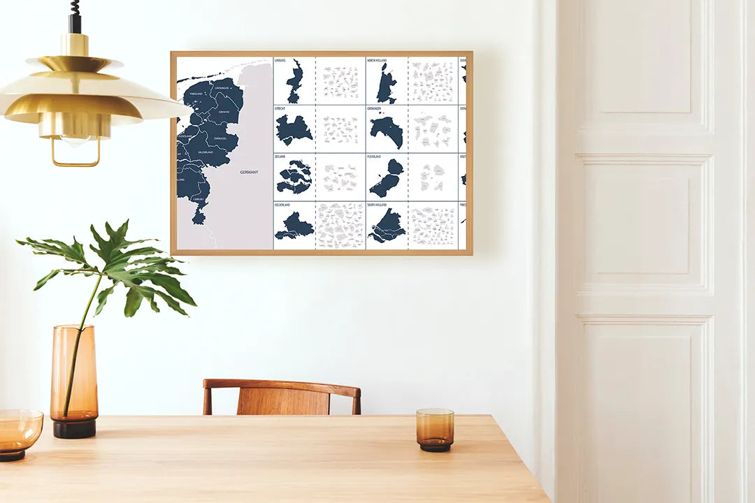 Metall Magnetboard mit hochwertigem Niederlande provincies details Design