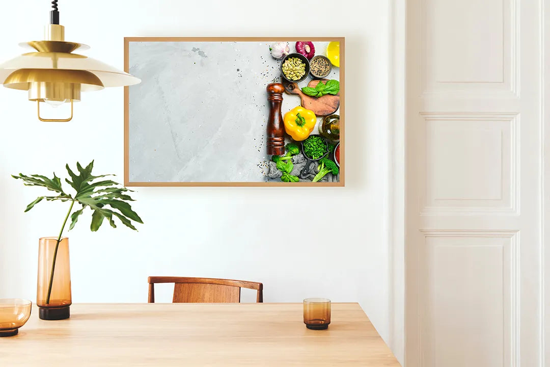 Metall Magnetboard mit hochwertigem Koken Gemüse Design