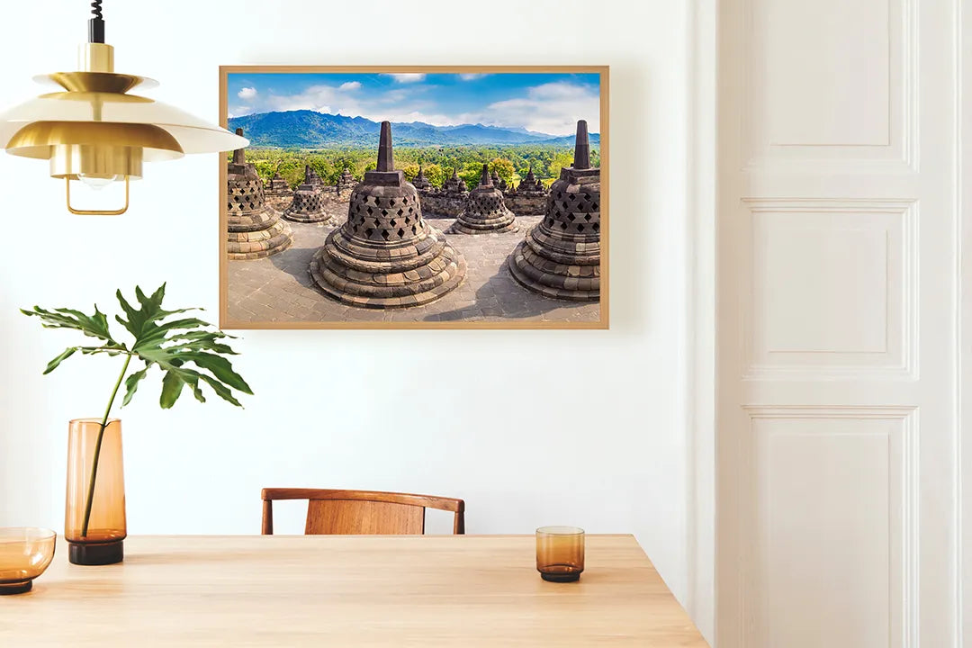 Metall Magnetboard mit hochwertigem Borobudur tempel Design