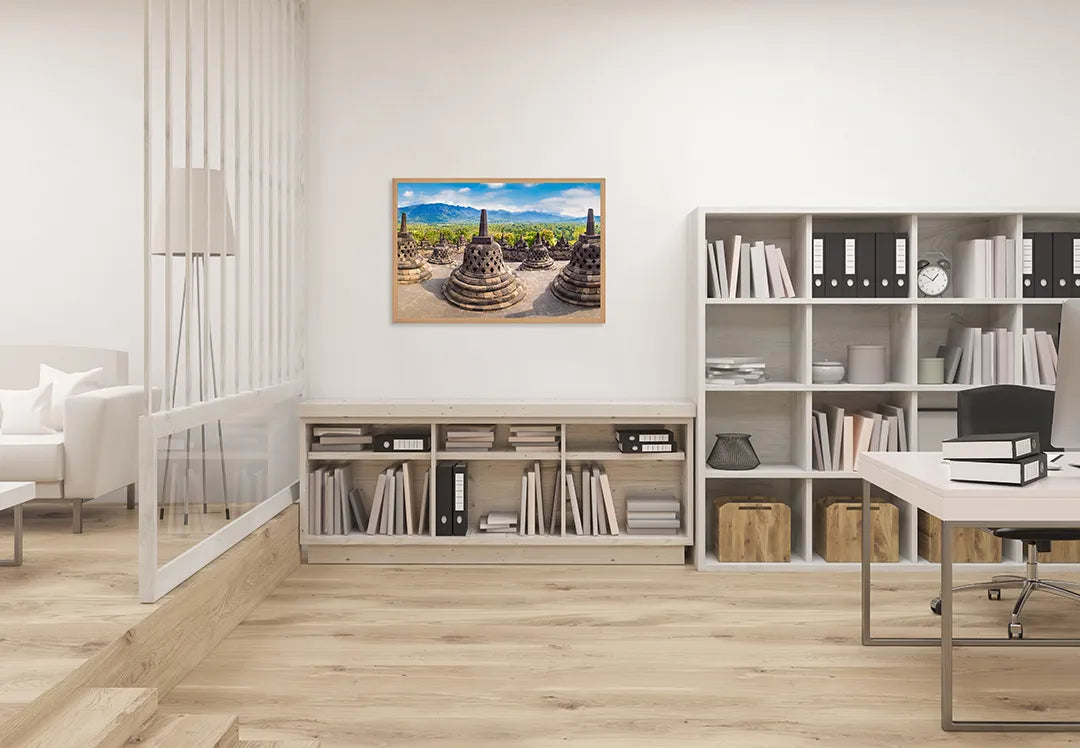 Metall Magnetboard mit hochwertigem Borobudur tempel Design