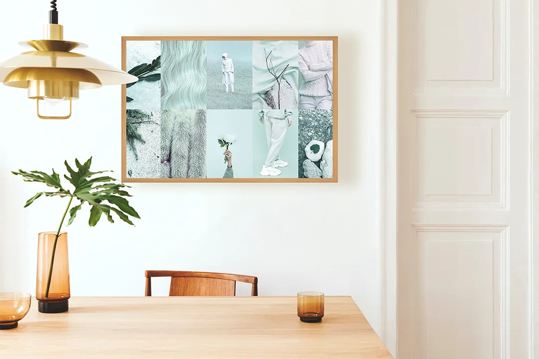 Metall Magnetboard mit hochwertigem Collage Pastell Design