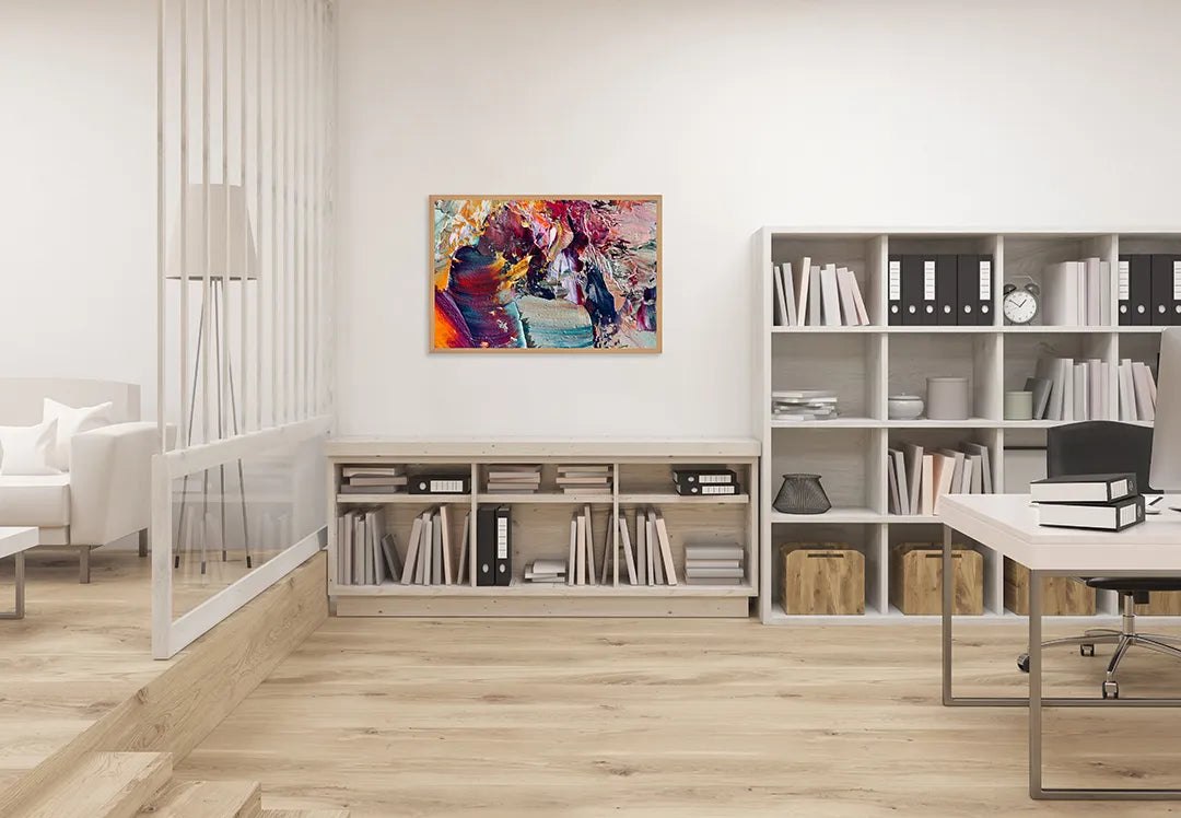 Metall Magnetboard mit hochwertigem Abstrakt Farbe bunt Design
