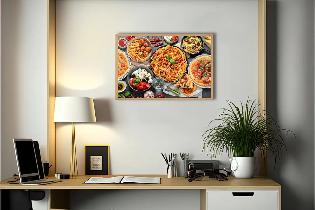 Metall Magnetboard mit hochwertigem Pizza und pasta Design