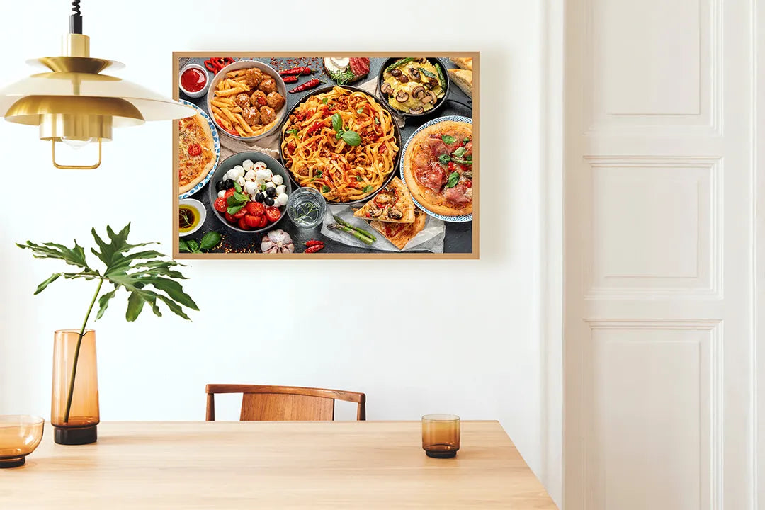 Metall Magnetboard mit hochwertigem Pizza und pasta Design