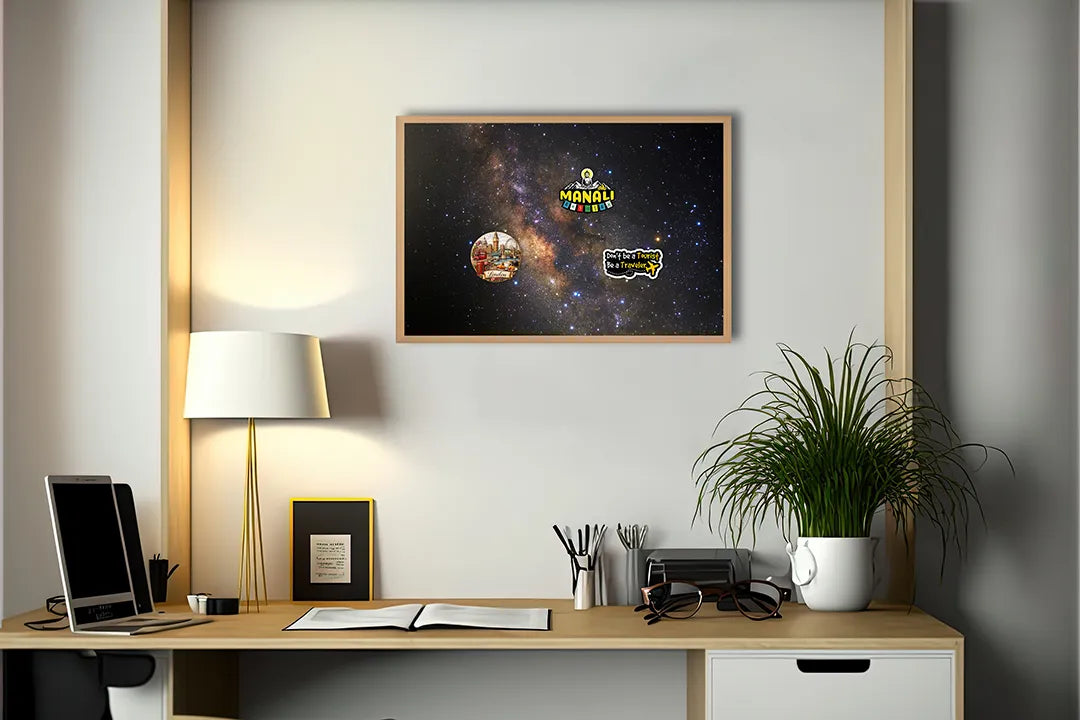 Metall Magnetboard mit hochwertigem Melkweg Design