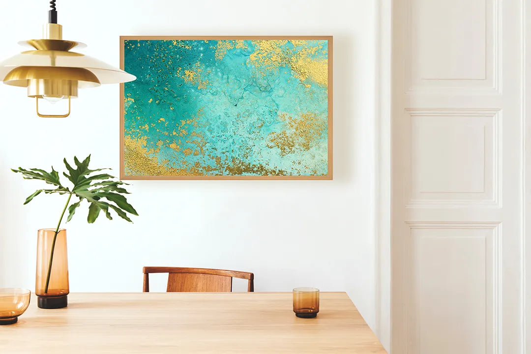 Metall Magnetboard mit hochwertigem Goudgroen Marmor Design