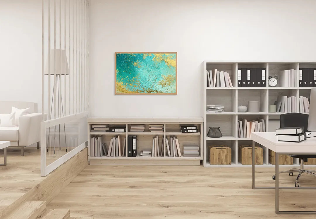 Metall Magnetboard mit hochwertigem Goudgroen Marmor Design