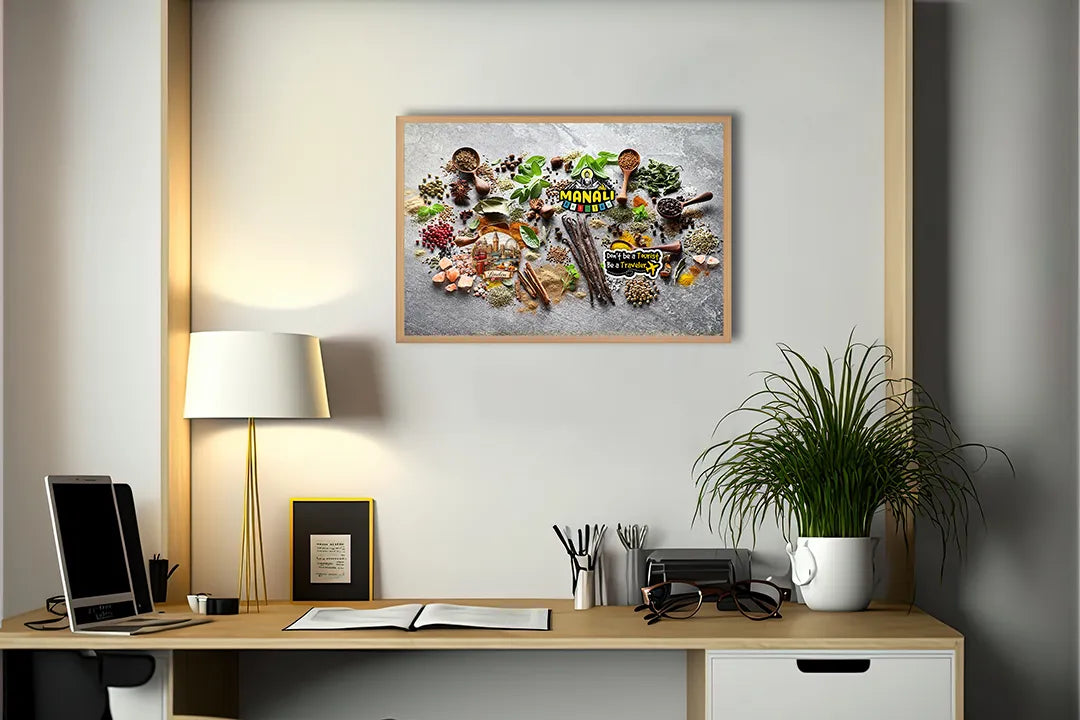 Metall Magnetboard mit hochwertigem Kräuter auf Steine tafel Design