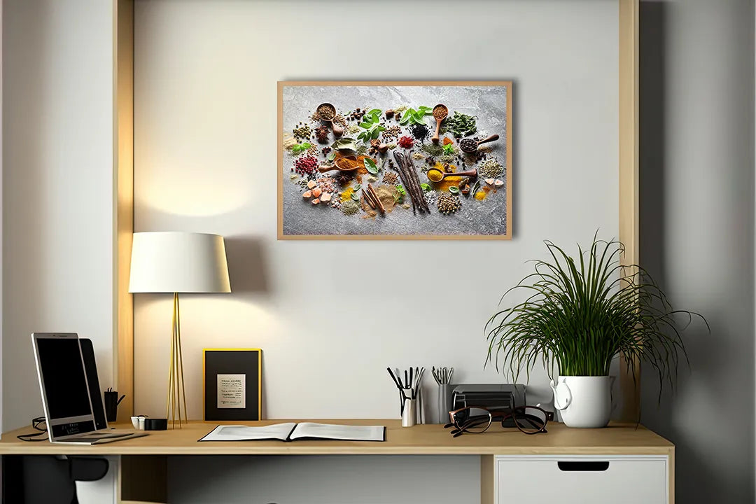 Metall Magnetboard mit hochwertigem Kräuter auf Steine tafel Design
