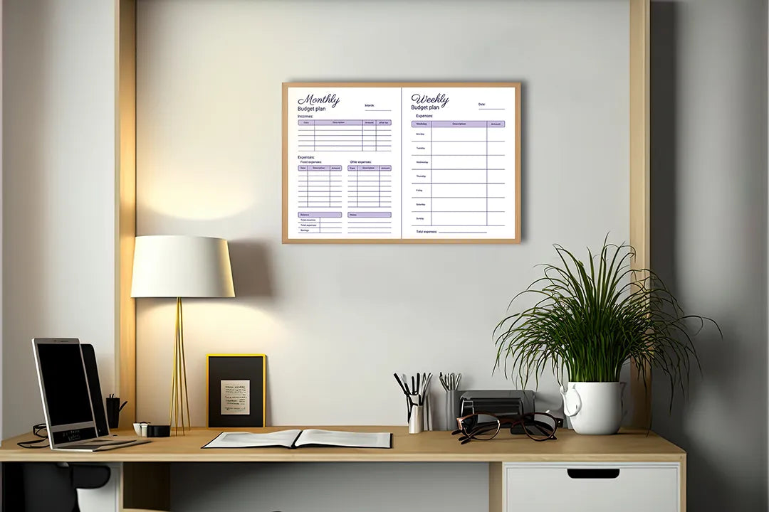 Metall Magnetboard mit hochwertigem Wochenplaner mit doelen Design