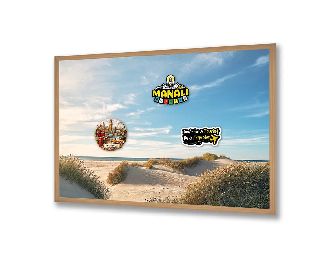 Metall Magnetboard mit hochwertigem Strand duinen Sonnenuntergang Design