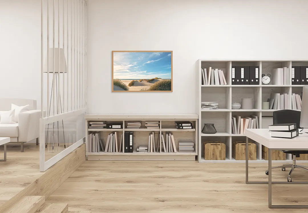 Metall Magnetboard mit hochwertigem Strand duinen Sonnenuntergang Design