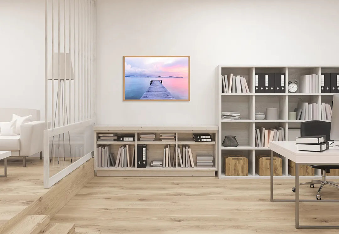Metall Magnetboard mit hochwertigem Steiger in lila Wasser Design